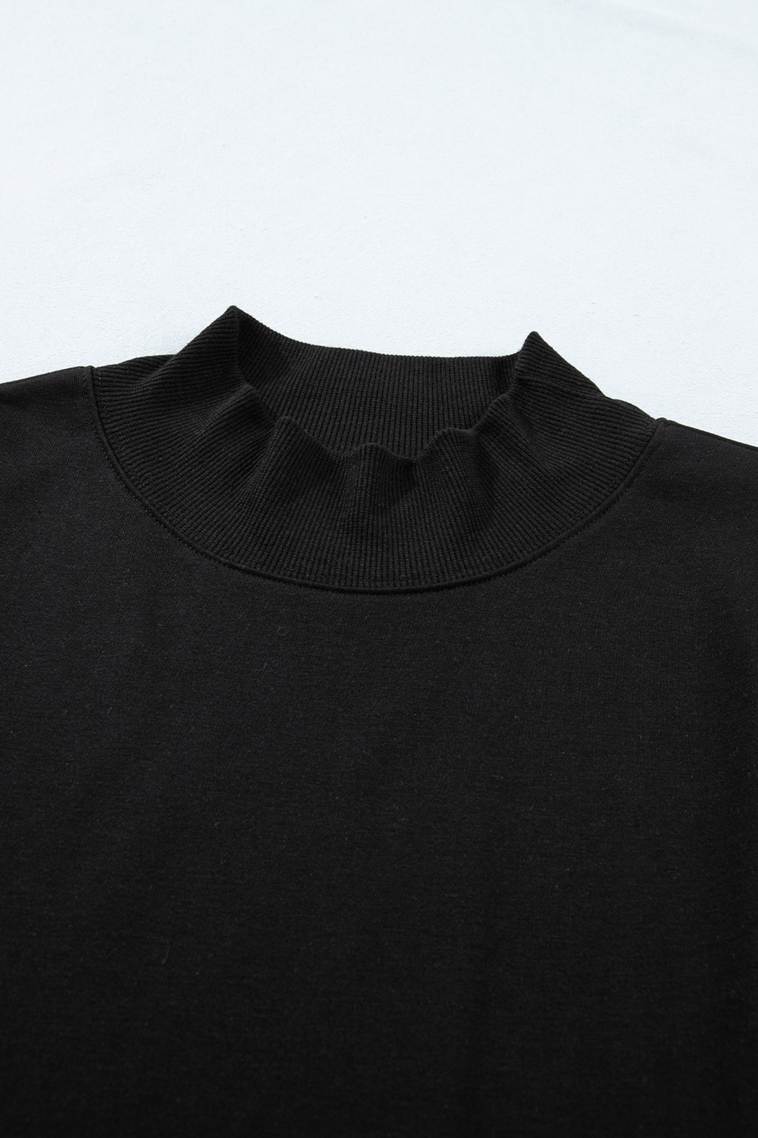 Light Grey Solid Color High Neck Cap Sleeve Loose Top