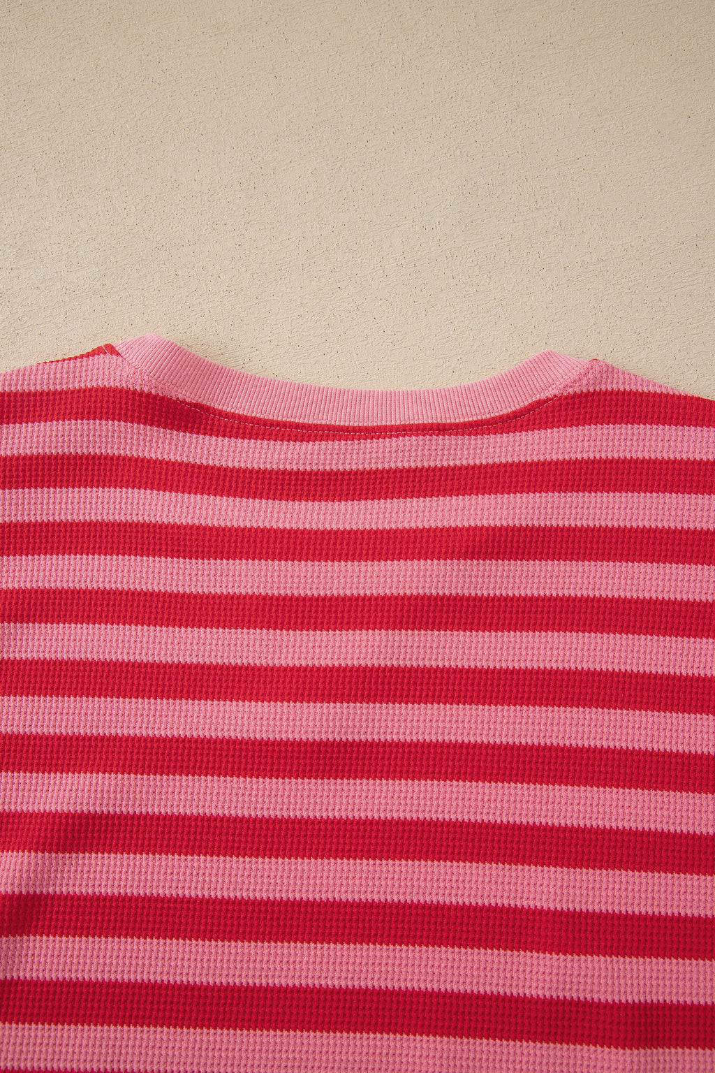 Pink Stripe Puff Short Sleeve T Shirt Matching Shorts Set