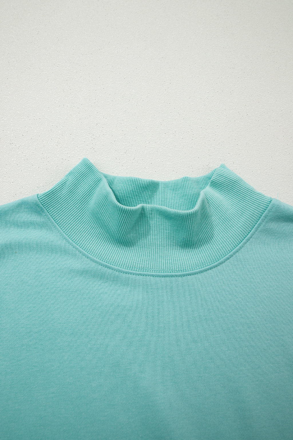 Light Grey Solid Color High Neck Cap Sleeve Loose Top