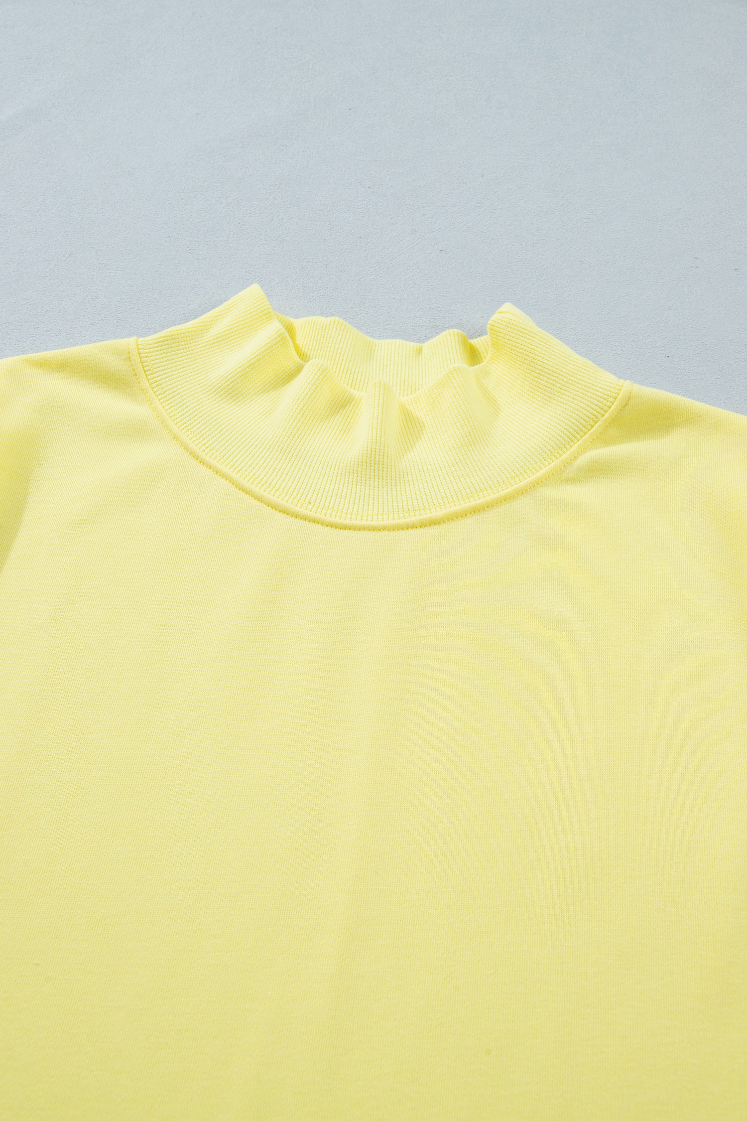 Light Grey Solid Color High Neck Cap Sleeve Loose Top