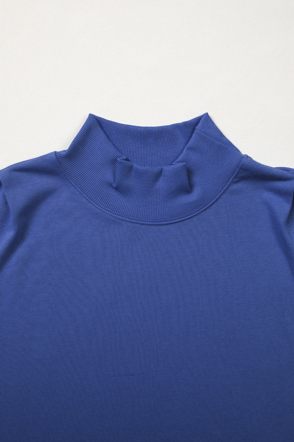 Light Grey Solid Color High Neck Cap Sleeve Loose Top
