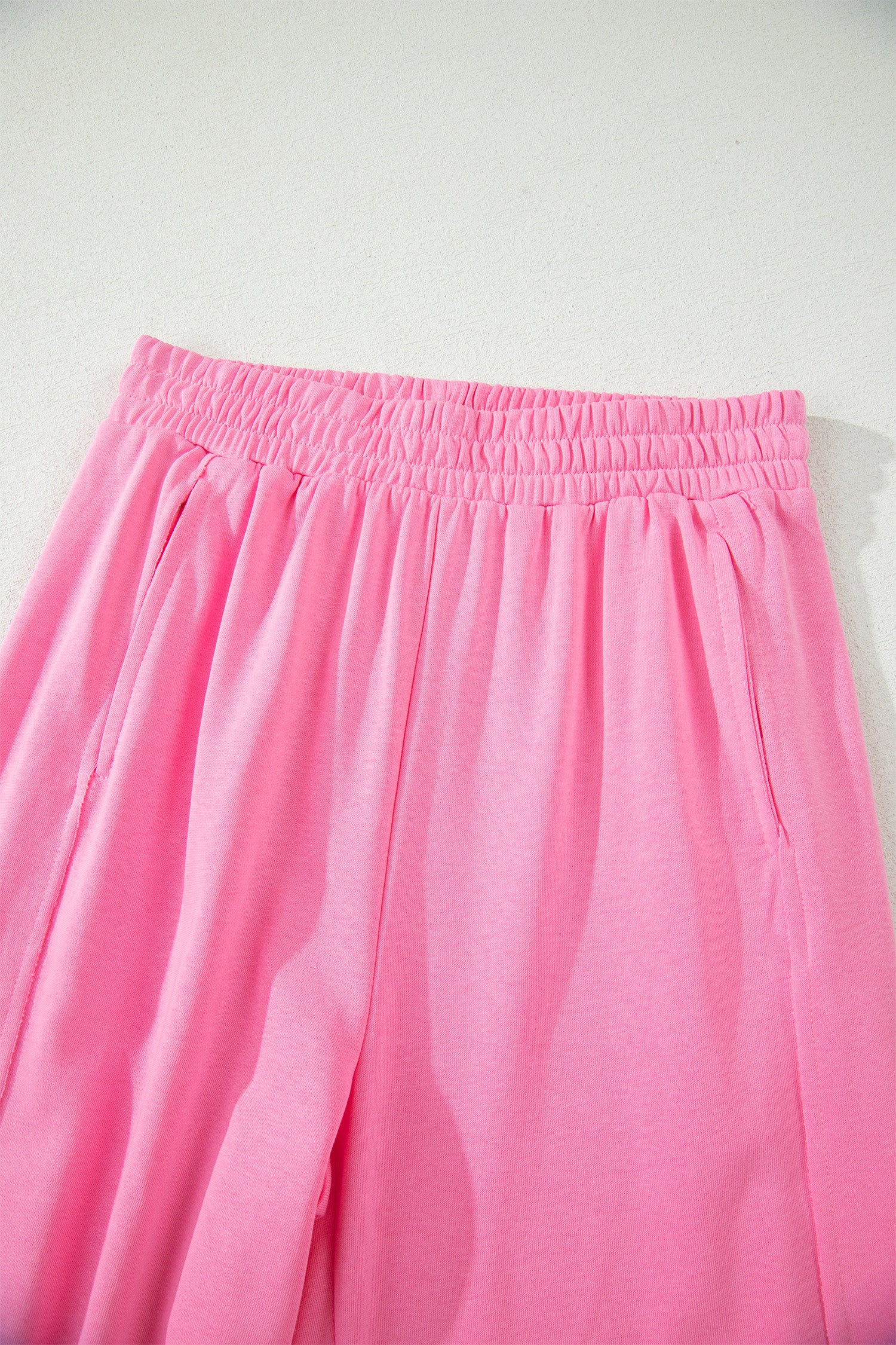 Green Solid Cover Oversize Tee Pocketed Casual Pants 2pcs Outfit