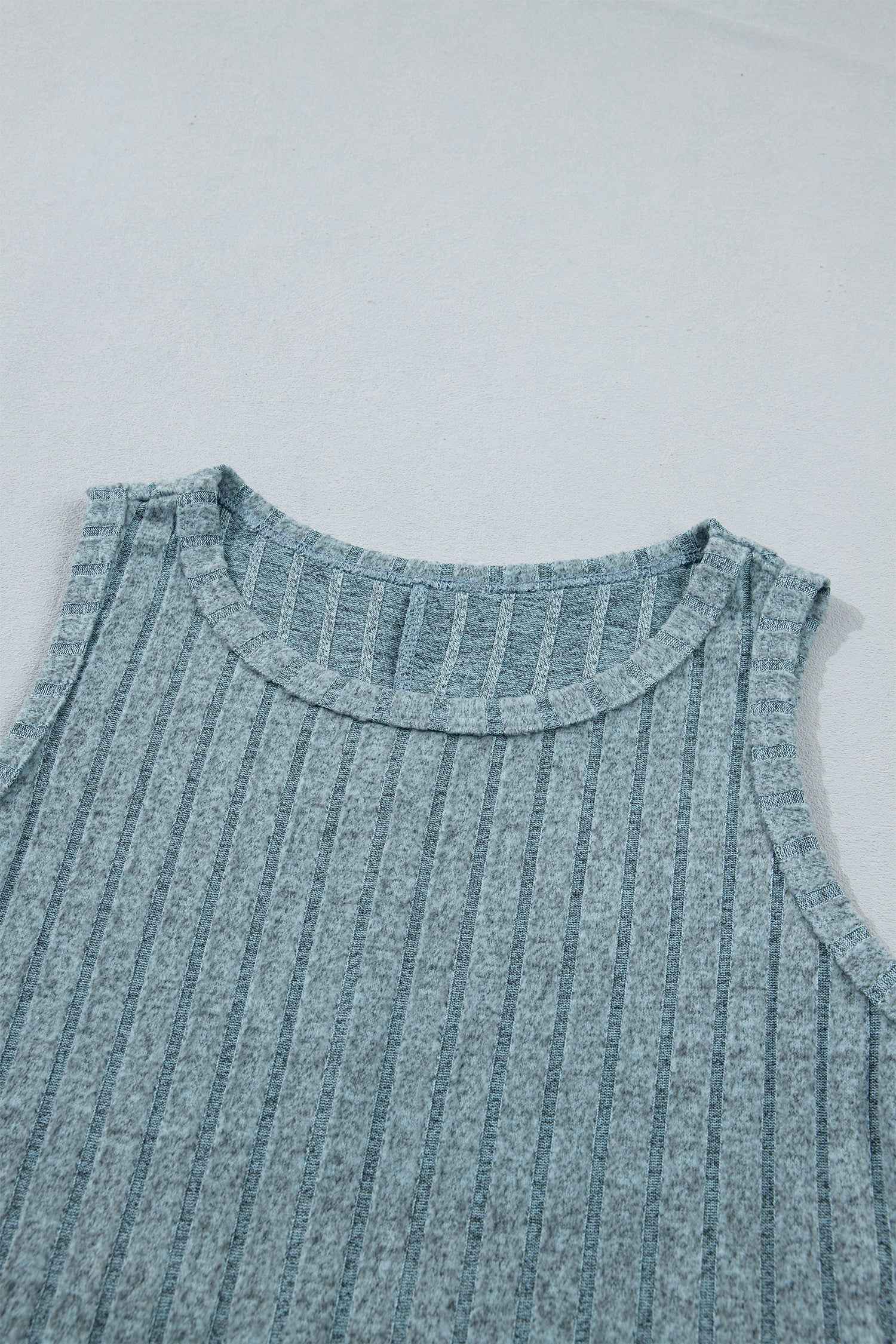 Sea Green Slim Ribbed Mineral Wash Tank Top
