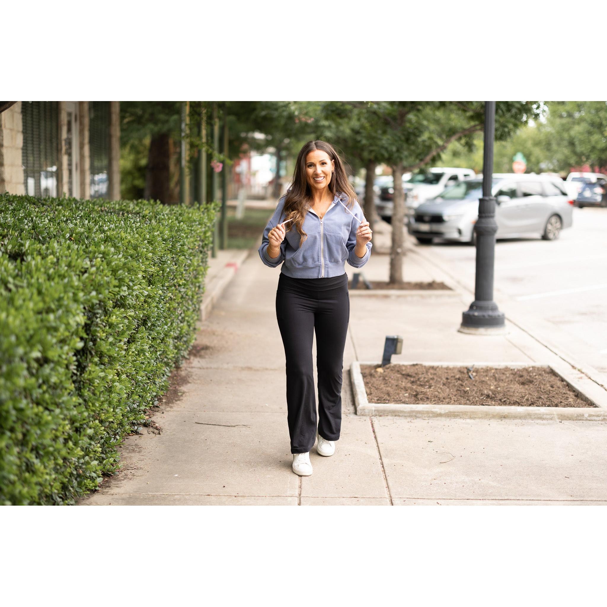 The Addison Fold Over Bootcut Leggings