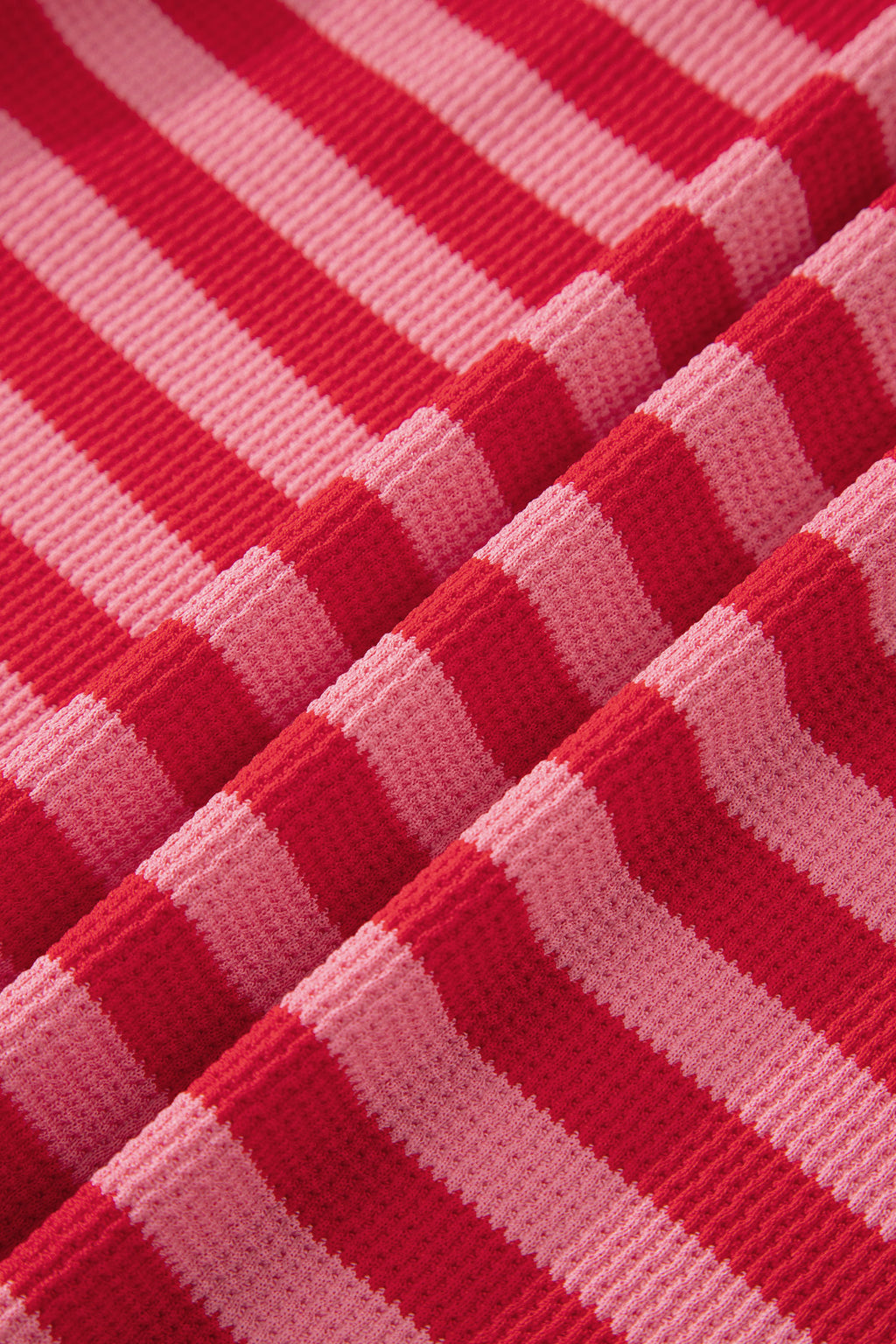 Pink Stripe Puff Short Sleeve T Shirt Matching Shorts Set