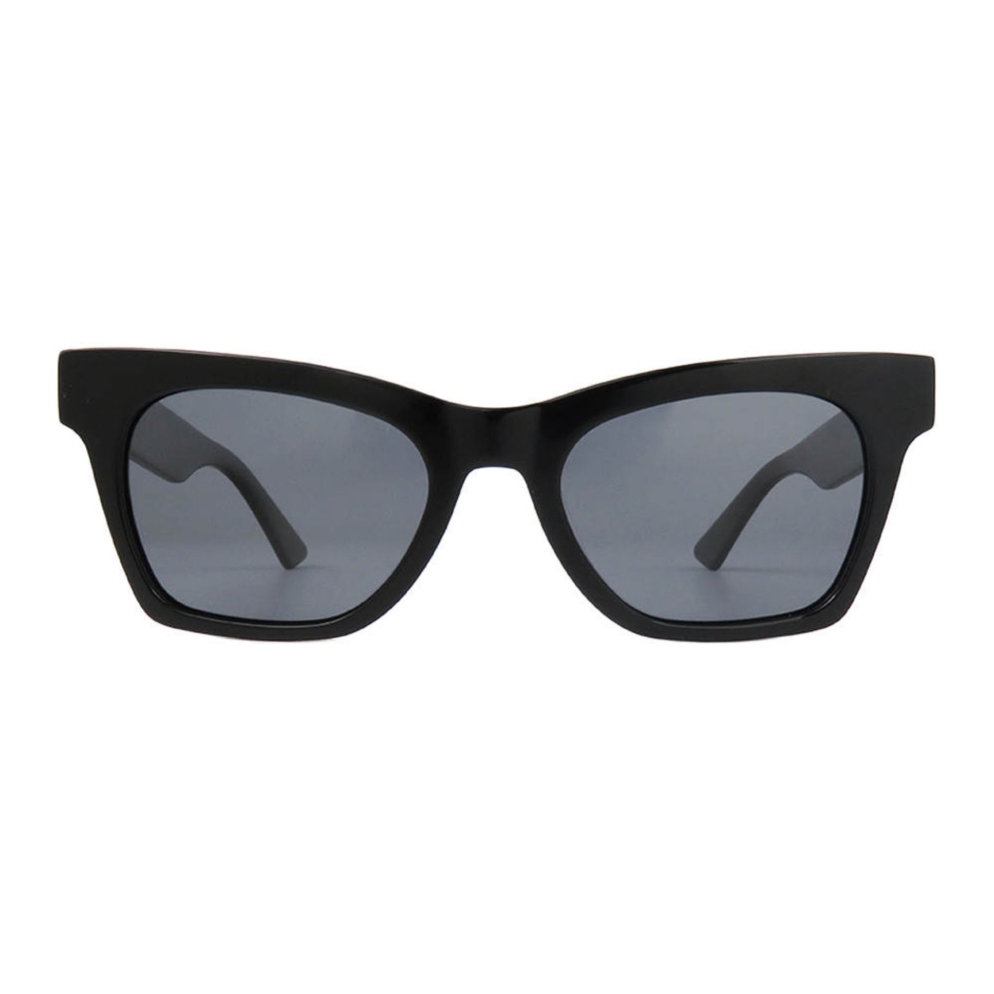 WO|MN Bold and sleek high quality square acetate frame sunglasses- black