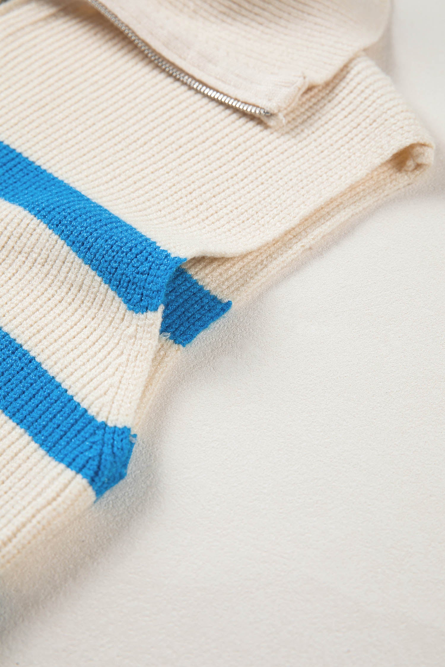 Blackish Green Ribbed Half Zip Collared Sweater Vest