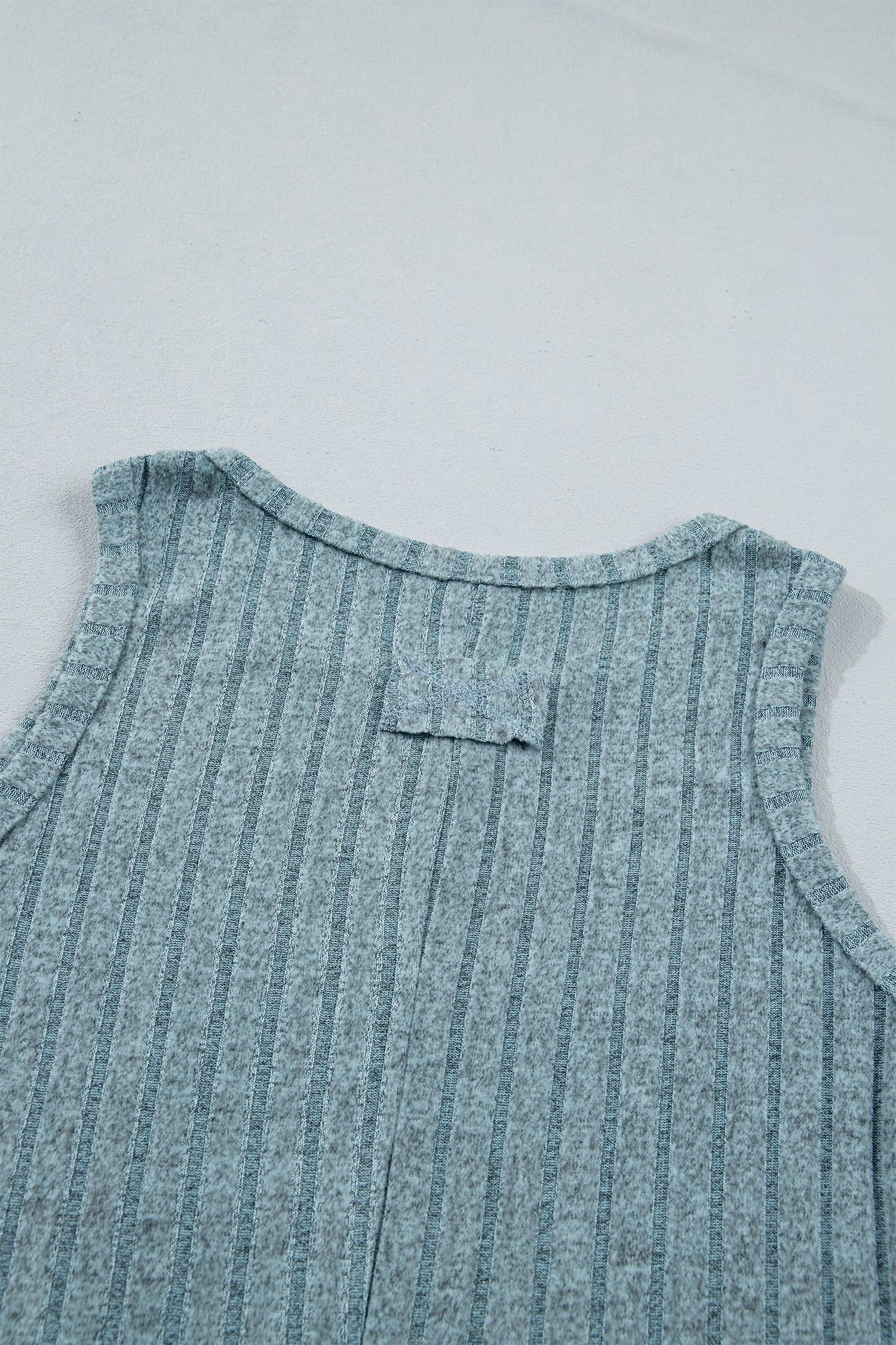 Sea Green Slim Ribbed Mineral Wash Tank Top