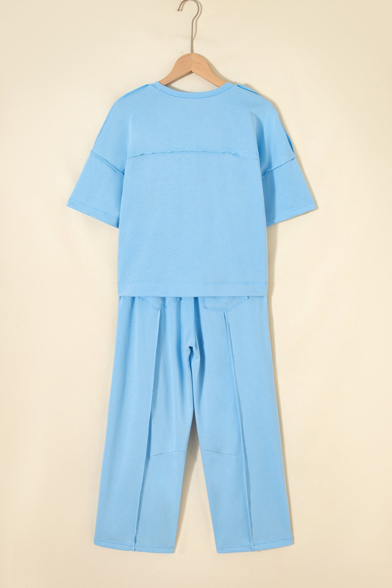Orchid Bouquet Drop Shoulder Boxy Tee and Barrel Pants Set