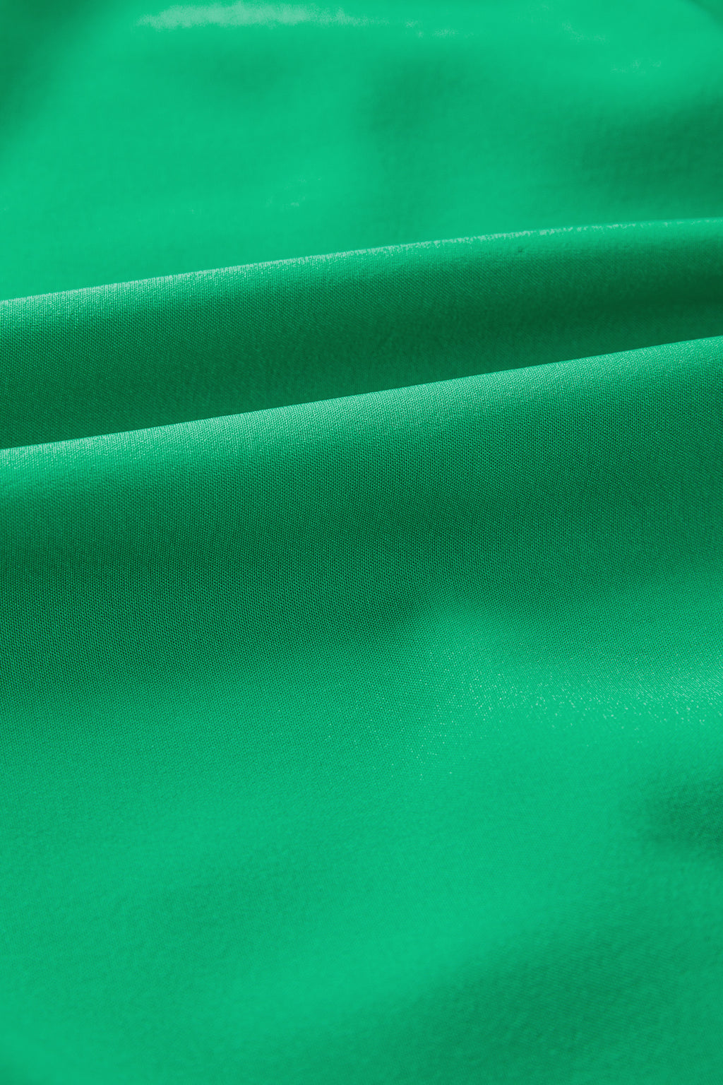 Bright Green Solid Color V Neck Short Puff Sleeve High Waist Tiered Maxi Dress
