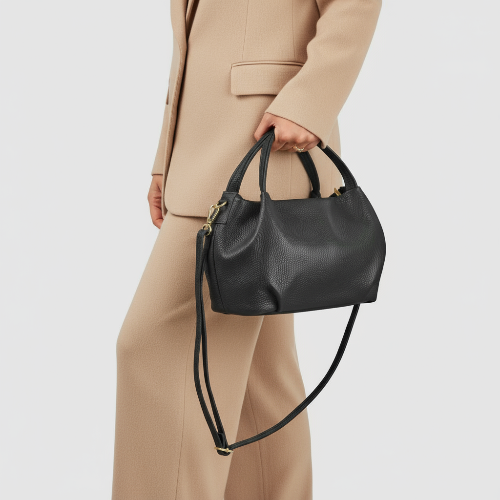 Calf Leather Top-Handle Bag 322055