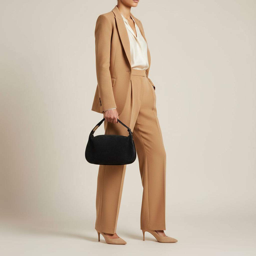 Suede Leather Crossbody Bag 242265