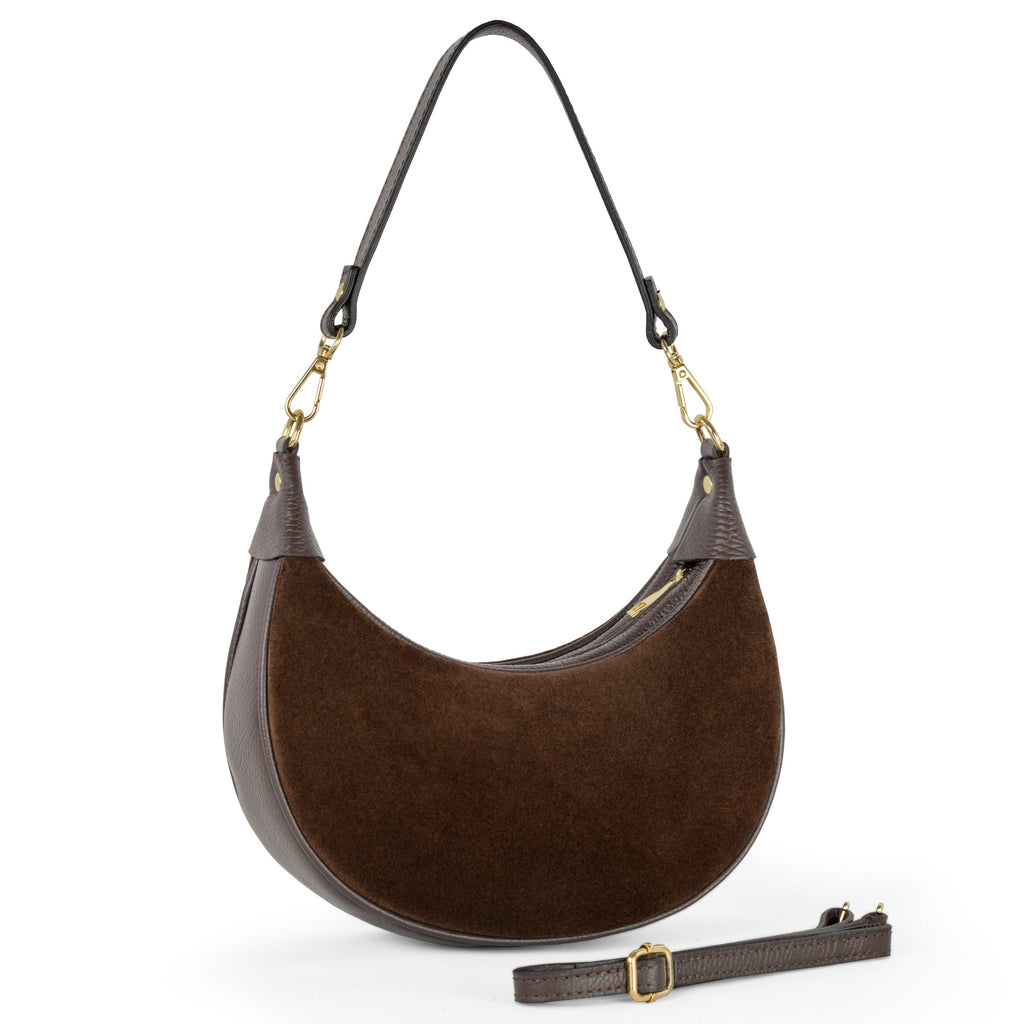 Suede Leather Shoulder Bag 222024